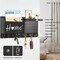 Key Holder Wall Mount, Wooden Chalkboard Mail and Key Organizer with Shelf, 12 Key Hooks, Black